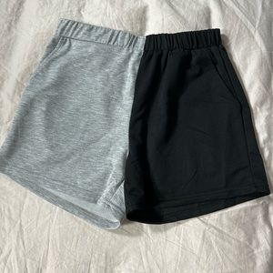 Shein black/gray sweatshorts - size large